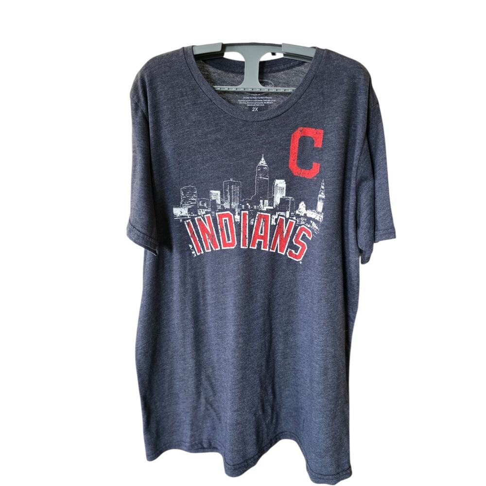 Vintage Majestic Threads Cleveland Indians Graphic Lightweight Tee Size 2X